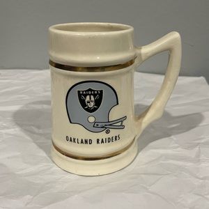 Vintage Oakland Raiders beer stein by Lewis Brothers Ceramic